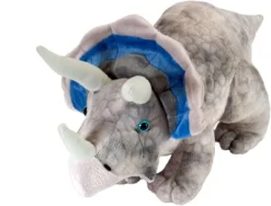 Wild Republic Dinosauria Mini Triceratops Stuffed Animal, 10 Inches