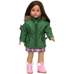 Sophia’s Complete Fall Outfit With Dress, Parka, & Booties For 18” Dolls, Pink/Green -Wild Republic Store GUEST 1680c0c5 942e 4f63 93ff 50129bb7400f