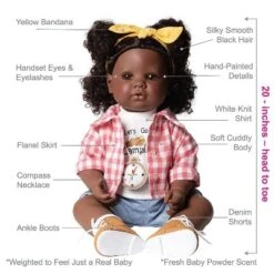 Adora Realistic Black Baby Doll Happy Camper Toddler Doll - 20 Inch, Soft CuddleMe Vinyl, Black Hair, Brown Eyes -Wild Republic Store GUEST 1bb6d13b 2a94 4e0f 9ce7 7bff1b7af85c