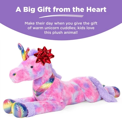 Best Choice Products 52in Kids Extra Large Plush Unicorn, Life-Size Stuffed Animal Toy W/ Rainbow Details 4 Best Choice Products 52in Kids Extra Large Plush Unicorn, Life-Size Stuffed Animal Toy W/ Rainbow Details - Image 2