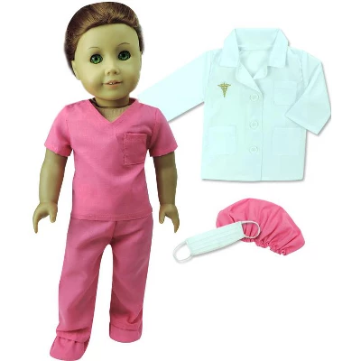 Sophia’s Doll Doctor Scrubs And Lab Coat Set For 18" Dolls 6 Sophia’s Doll Doctor Scrubs And Lab Coat Set For 18" Dolls - Image 4
