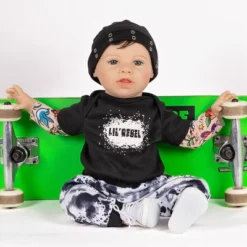 Paradise Galleries Reborn Toddler Boy Doll Lil' Rebel, 21 Inch With Black Rooted Hair And Blue Eyes, Made In GentleTouch Vinyl -Wild Republic Store GUEST 2e077642 cab6 4148 b3d0 198b4953a100