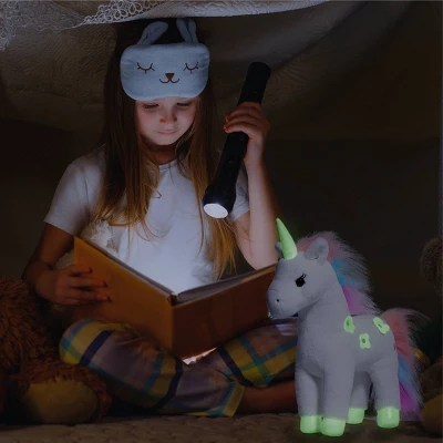 FAO Schwarz 13" White Unicorn Glow In The Dark Toy Plush 7 FAO Schwarz 13" White Unicorn Glow In The Dark Toy Plush - Image 5