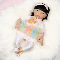 Paradise Galleries Rainbow Ballerina Doll, 19.5 Inch Reborn Toddler Inch Made In GentleTouch Vinyl, 5-Piece Reborn Doll Gift Set