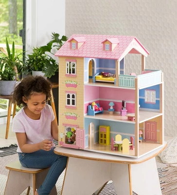 HearthSong Imagine My Place Dollhouse With Turntable And 35-Piece Dollhouse Furniture Set 3 HearthSong Imagine My Place Dollhouse With Turntable And 35-Piece Dollhouse Furniture Set