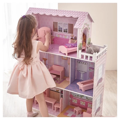 Teamson Kids Fancy Mansion Doll House With 13pcs Furniture 4 Teamson Kids Fancy Mansion Doll House With 13pcs Furniture - Image 2