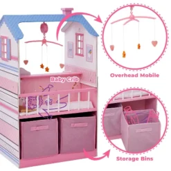 Olivia's Little World Childrens Wooden Doll Changing Station Dollhouse TD-11460W -Wild Republic Store GUEST 3a1738fc 7e04 4d74 b75e 598b885f4cba