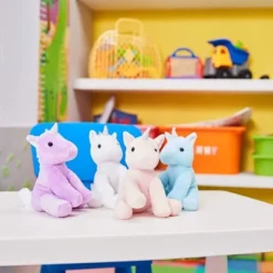 Blue Panda 4-Pack 7” Plush Unicorn Toy Stuffed Animal For Kids Birthday Baby Shower Gifts