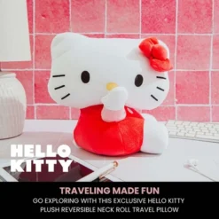 Surreal Entertainment Sanrio Hello Kitty Reversible Neck Roll Pillow And Plush Toy
