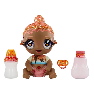 Glitter Babyz Solana Sunburst With 3 Magical Color Changes Baby Doll - Coral Pink Hair 4 Glitter Babyz Solana Sunburst With 3 Magical Color Changes Baby Doll - Coral Pink Hair - Image 2