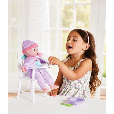 Kidoozie Just Imagine Mealtime Baby Playset For Pretend Play, Includes Baby Doll, High Chair And Feeding Accessories, Ages 2+ 5 Kidoozie Just Imagine Mealtime Baby Playset For Pretend Play, Includes Baby Doll, High Chair And Feeding Accessories, Ages 2+ - Image 3