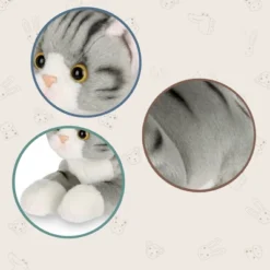 Bearington Collection Lil' Socks Small Plush Stuffed Animal Gray Striped Tabby Cat, 8" -Wild Republic Store GUEST 5e851e8a ef33 4a8c a5db f4c313dd3055