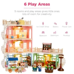 Best Choice Products Deluxe Cottage Dollhouse Mansion Pretend Toy Playset W/ 225 Accessories And Tiny Critters For Kids -Wild Republic Store GUEST 665dc0d7 727e 4571 b71d 0678ada736cf