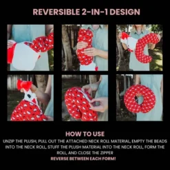 Surreal Entertainment Sanrio Hello Kitty Reversible Neck Roll Pillow And Plush Toy -Wild Republic Store GUEST 6814f2e3 1a99 4c4c a70a 2a839afda971