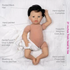 Paradise Galleries Reborn Toddler Boy Doll Lil' Rebel, 21 Inch With Black Rooted Hair And Blue Eyes, Made In GentleTouch Vinyl -Wild Republic Store GUEST 6da48e09 a313 4c78 89f9 c2f5f2ec3417
