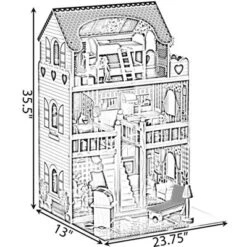 ShpilMaster Wooden Doll House With Toys And Furniture Accessories With LED Light For Ages 3+ 14 ShpilMaster Wooden Doll House With Toys And Furniture Accessories With LED Light For Ages 3+ -Wild Republic Store GUEST 80db19f0 0889 4bd2 a30c b6c9407ac1db