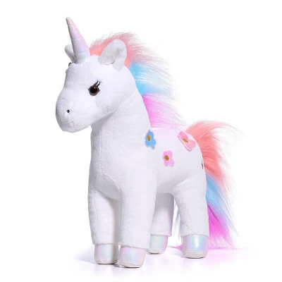 FAO Schwarz 13" White Unicorn Glow In The Dark Toy Plush 5 FAO Schwarz 13" White Unicorn Glow In The Dark Toy Plush - Image 3