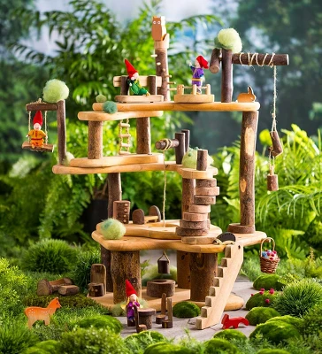 HearthSong - Tree Fort Super Saver Wooden Dollhouse Playset For Kids 3 HearthSong - Tree Fort Super Saver Wooden Dollhouse Playset For Kids
