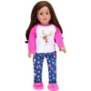 Sophia’s Moose Print Winter Pajamas & Fuzzy Slipper Set For 18” Dolls, Blue/Pink -Wild Republic Store GUEST 8a6ceafb 7c8b 42ef 8fcd 85eba7ded495