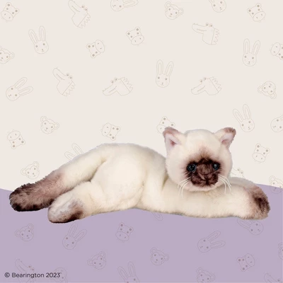 Bearington Cleo Plush Stuffed Animal Siamese Cat, Kitten 15 Inch 3 Bearington Cleo Plush Stuffed Animal Siamese Cat, Kitten 15 Inch
