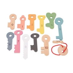 Wild Republic Store 12 Tickit Rainbow Wooden Keys, Set Of 11