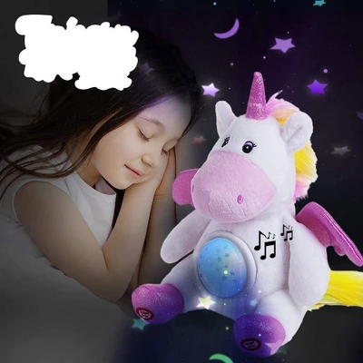 Dazmers Stuffed Unicorn Star Projector Night Light For Kids - Lullabies Sounds Sleep Aid Plush 6 Dazmers Stuffed Unicorn Star Projector Night Light For Kids - Lullabies Sounds Sleep Aid Plush - Image 4