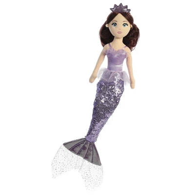 Aurora Sea Sparkles 18" Tutu Sparkles Iris Mermaid Purple Stuffed Doll 6 Aurora Sea Sparkles 18" Tutu Sparkles Iris Mermaid Purple Stuffed Doll - Image 4