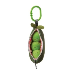 Manhattan Toy Farmer's Market Peas In A Pod Baby Rattle And Squeaker Travel And Crib Toy