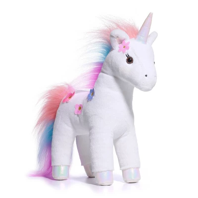 FAO Schwarz 13" White Unicorn Glow In The Dark Toy Plush 3 FAO Schwarz 13" White Unicorn Glow In The Dark Toy Plush