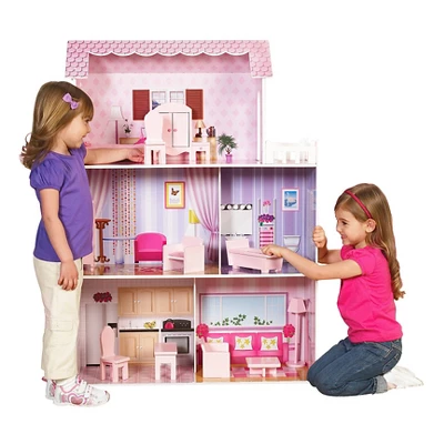 Teamson Kids Fancy Mansion Doll House With 13pcs Furniture 7 Teamson Kids Fancy Mansion Doll House With 13pcs Furniture - Image 5