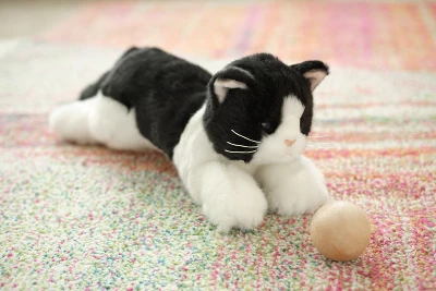 Bearington Collection Domino Plush Stuffed Animal Black And White Tuxedo Cat 15" 3 Bearington Collection Domino Plush Stuffed Animal Black And White Tuxedo Cat 15"