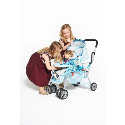 Joovy Baby Doll Caboose Tandem Stroller - Blue Dot 7 Joovy Baby Doll Caboose Tandem Stroller - Blue Dot - Image 5