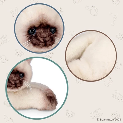 Bearington Cleo Plush Stuffed Animal Siamese Cat, Kitten 15 Inch 4 Bearington Cleo Plush Stuffed Animal Siamese Cat, Kitten 15 Inch - Image 2