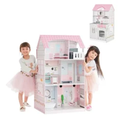 Teamson Kids 'Wonderland' Children's 2 In 1 Doll House & Play Kitchen TD-12515P