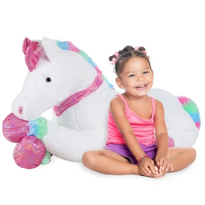 Best Choice Products 52in Kids Extra Large Plush Unicorn, Life-Size Stuffed Animal Toy W/ Rainbow Details 10 Best Choice Products 52in Kids Extra Large Plush Unicorn, Life-Size Stuffed Animal Toy W/ Rainbow Details - Image 8