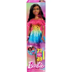 Barbie 28" Large Doll With Dark Brown Hair And Rainbow Dress -Wild Republic Store GUEST d4853884 7752 4f1e 85cb 5b01251d3e7f