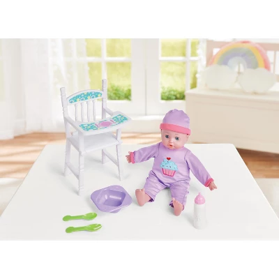 Kidoozie Just Imagine Mealtime Baby Playset For Pretend Play, Includes Baby Doll, High Chair And Feeding Accessories, Ages 2+ 4 Kidoozie Just Imagine Mealtime Baby Playset For Pretend Play, Includes Baby Doll, High Chair And Feeding Accessories, Ages 2+ - Image 2