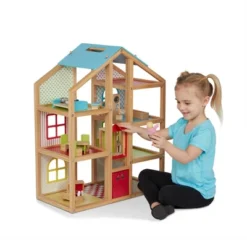 Melissa & Doug Hi-Rise Wooden Dollhouse With Furniture, Garage And Working Elevator -Wild Republic Store GUEST d8dcc1a6 3173 4040 a1e2 ec7b93e69389