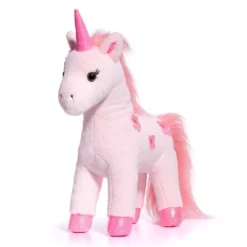 FAO Schwarz 13" Pink Unicorn Glow In The Dark Toy Plush