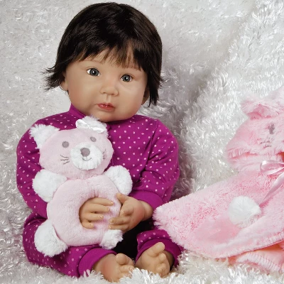 Paradise Galleries Realistic Baby Doll, 20 Inch Reborn Girl Smitten Kitten In Gentletouch Vinyl & Weighted Cloth Body, 4-Piece Gift Set 5 Paradise Galleries Realistic Baby Doll, 20 Inch Reborn Girl Smitten Kitten In Gentletouch Vinyl & Weighted Cloth Body, 4-Piece Gift Set - Image 3