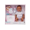 Perfectly Cute Feed & Wet 14" Baby Set - Dark Brunette With Brown Eyes