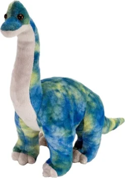Wild Republic Dinosauria Mini Brachiosaurus Stuffed Animal, 10 Inches
