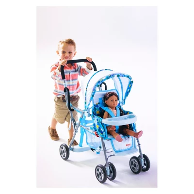 Joovy Baby Doll Caboose Tandem Stroller - Blue Dot 5 Joovy Baby Doll Caboose Tandem Stroller - Blue Dot - Image 3