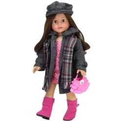 Sophia's - 18" Doll - Wool Coat, Hat, Plaid Scarf & Pink Boots - Gray -Wild Republic Store GUEST f09478eb c86d 4755 bb98 2714f1a69dc4