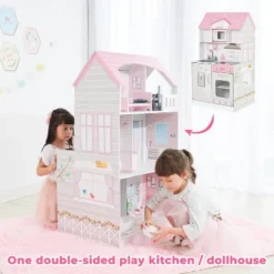 Teamson Kids 'Wonderland' Children's 2 In 1 Doll House & Play Kitchen TD-12515P -Wild Republic Store GUEST f536ee3b cc81 40e5 8fb6 67fca811e89f