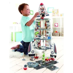 Hape Multi Level 4 Tier 37 Piece Wooden Discovery Spaceship Center Kids Activity Play Set With Multiple Rooms And Accessories -Wild Republic Store GUEST f68b42f5 11b0 4494 84d3 53d1e975e225