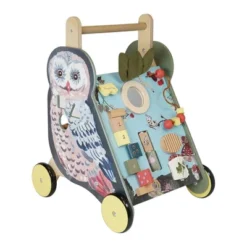 Manhattan Toy Wildwoods Owl Wooden Push Cart With Shape Sorter And Basket, Serrated Oval, Spinners, Bead Run And More -Wild Republic Store GUEST ff5f89aa 9cc2 47b1 9c09 b36fb6a257b3