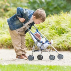 Corolle Umbrella Doll Stroller & 12" Baby Doll Nursery Set - Neutral Colors